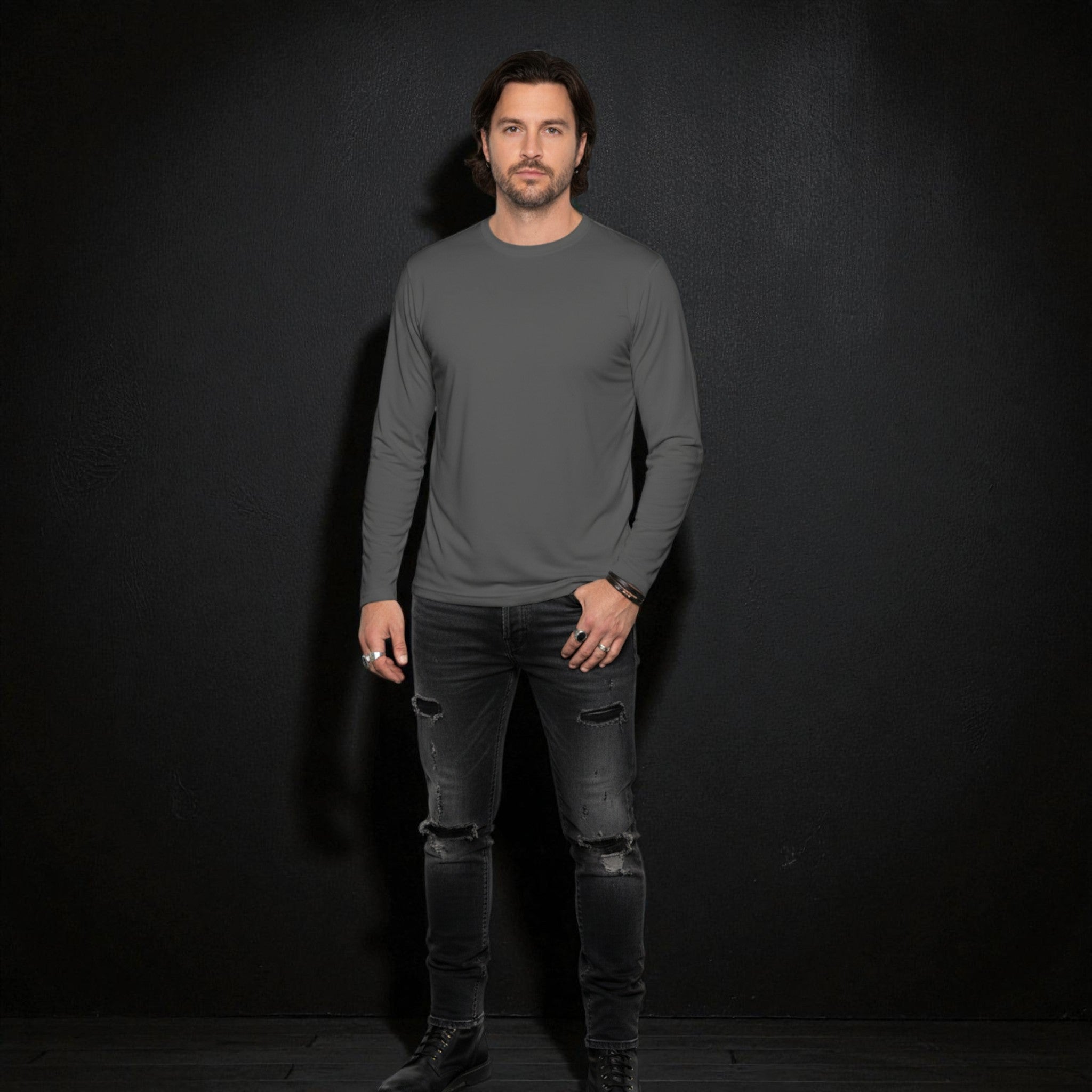 Rock Style Cross & Wings Design  - Lightweight Sweater