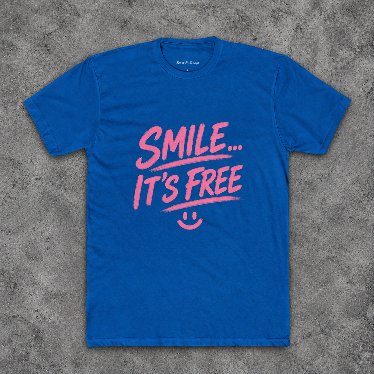 Smile... It’s Free T‑Shirt | Positive Graphic Tee