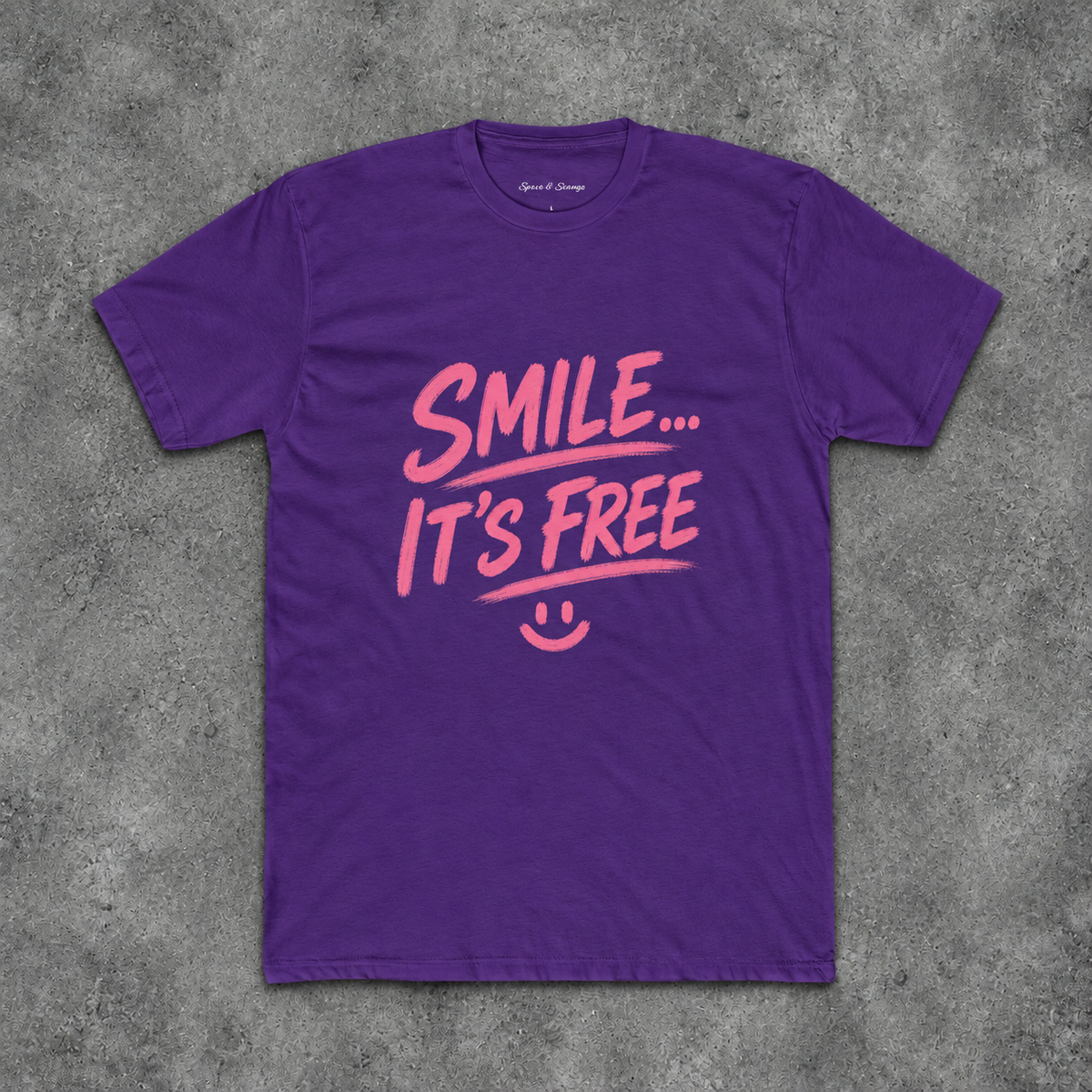 Smile... It’s Free T‑Shirt | Positive Graphic Tee