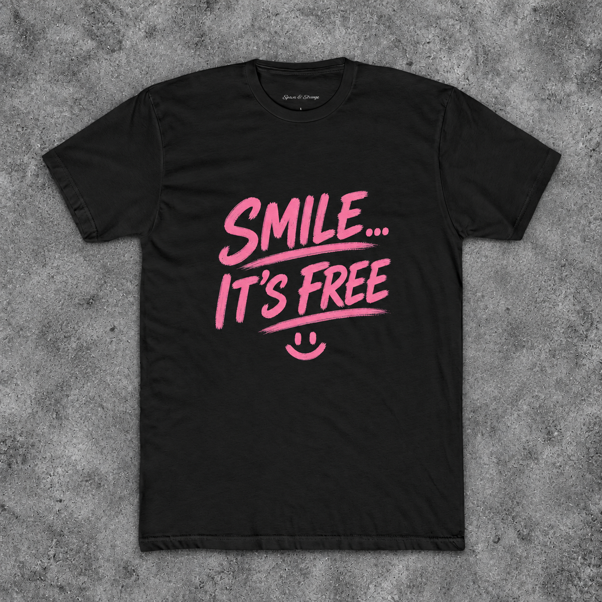 Smile... It’s Free T‑Shirt | Positive Graphic Tee