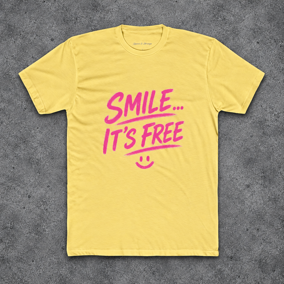 Smile... It’s Free T‑Shirt | Positive Graphic Tee
