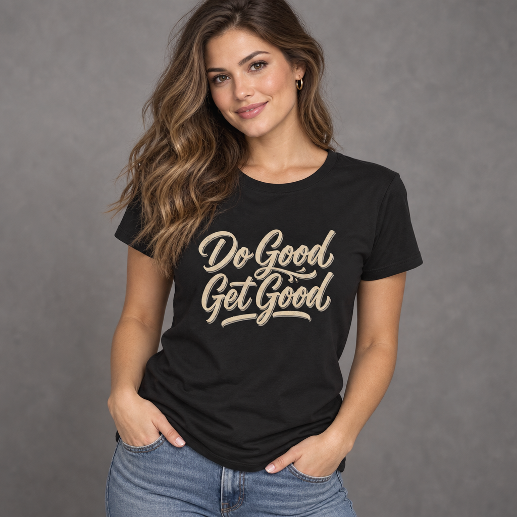 Do Good Get Good Tee | Inspirational Cotton Crew T-Shirt