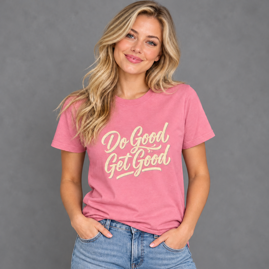Do Good Get Good Tee | Inspirational Cotton Crew T-Shirt