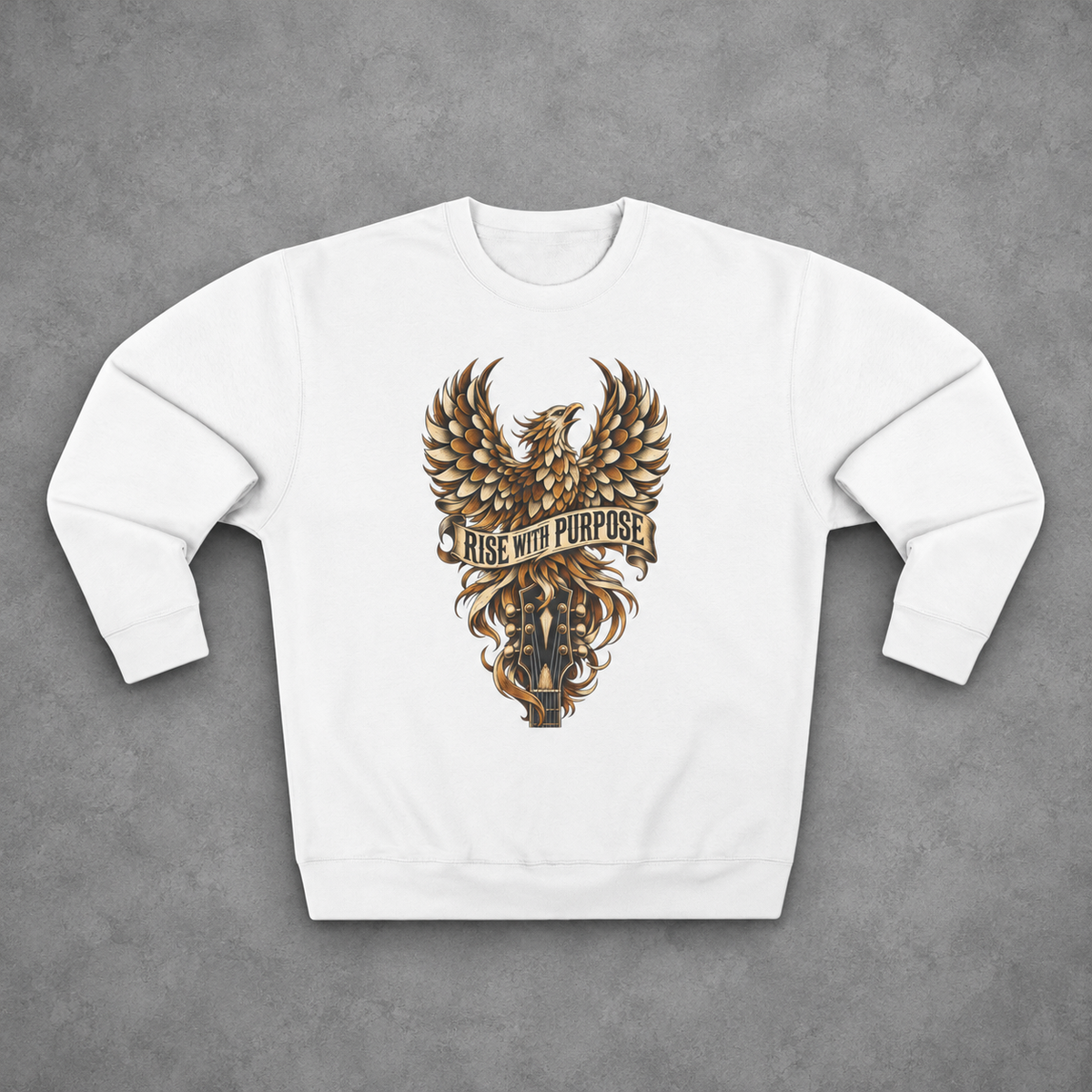 Rise With Purpose Phoenix Guitar Sweatshirt