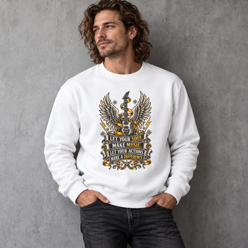 "Let Your Soul Make Noise" | Caduceus Wings Crewneck Sweatshirt