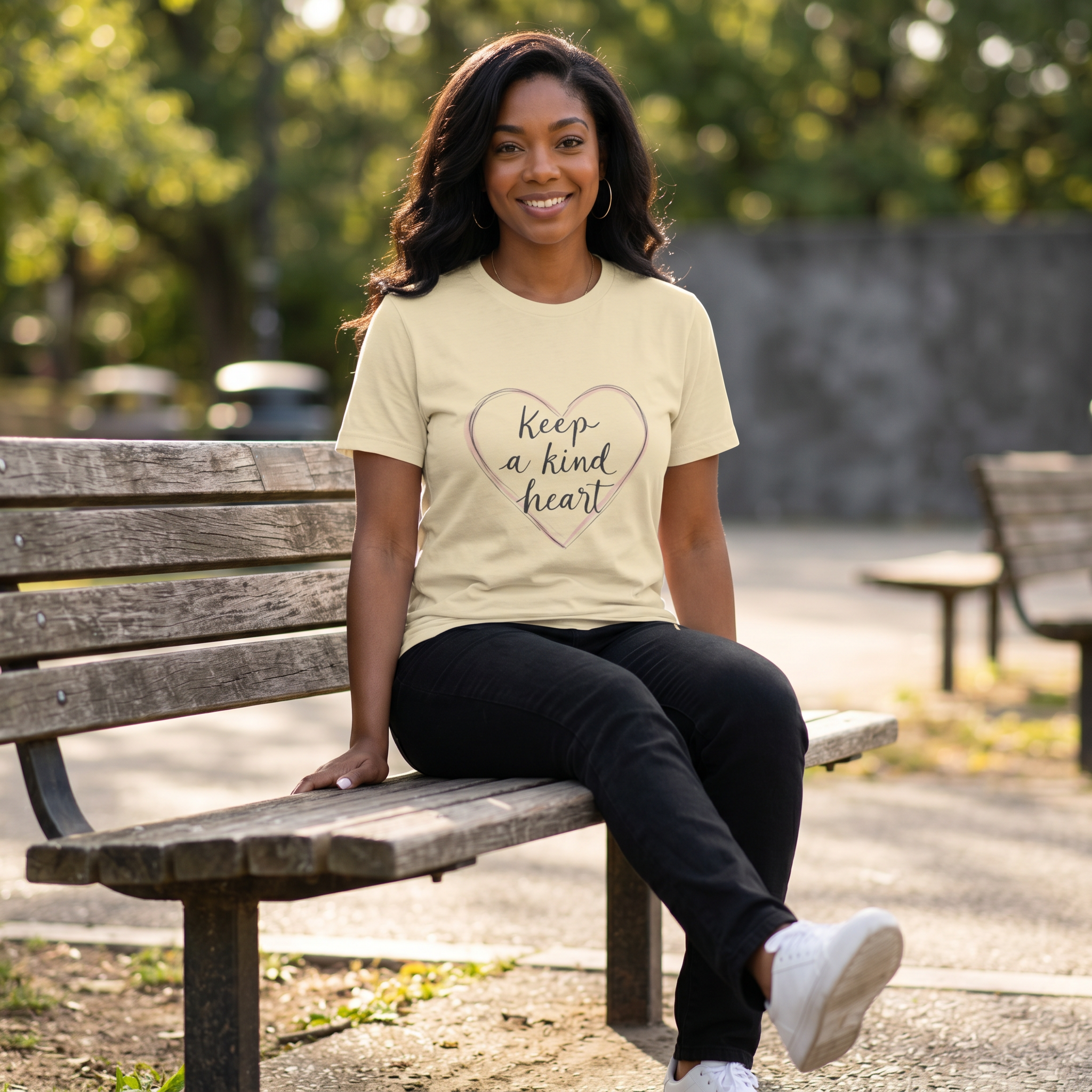 Keep A Kind Heart | Inspirational Cotton Crew T-Shirt