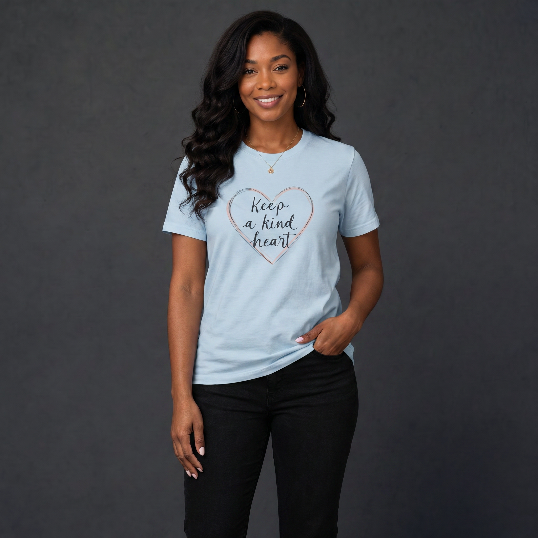 Keep A Kind Heart | Inspirational Cotton Crew T-Shirt