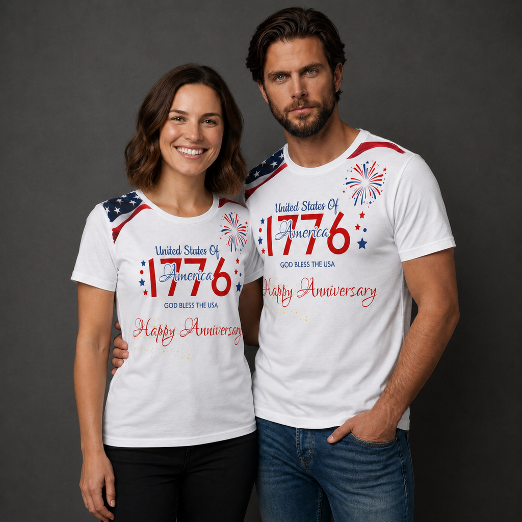 USA 1776 "Happy Anniversary" Tee