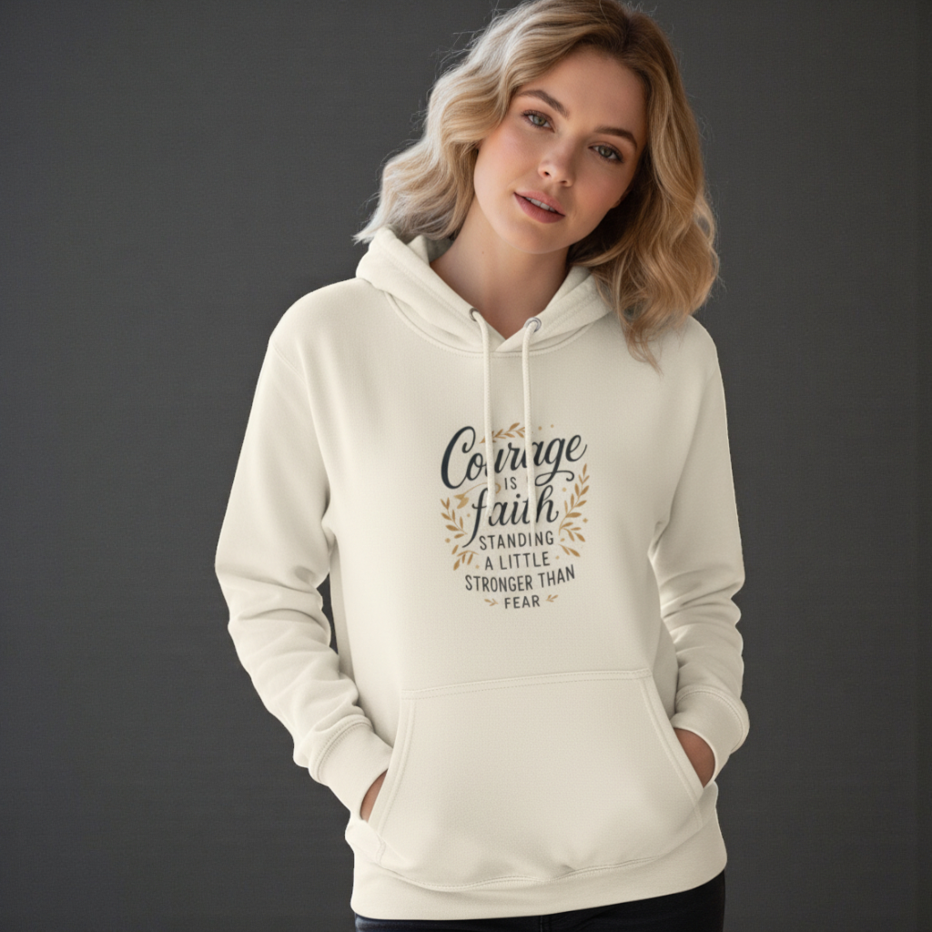 Courage is faith standing a little stronger than fear - Women's Hoodie