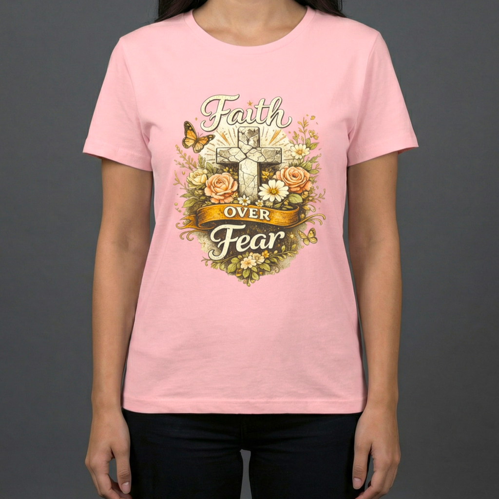 Faith Over Fear Floral Tee — S&S Premium Collection