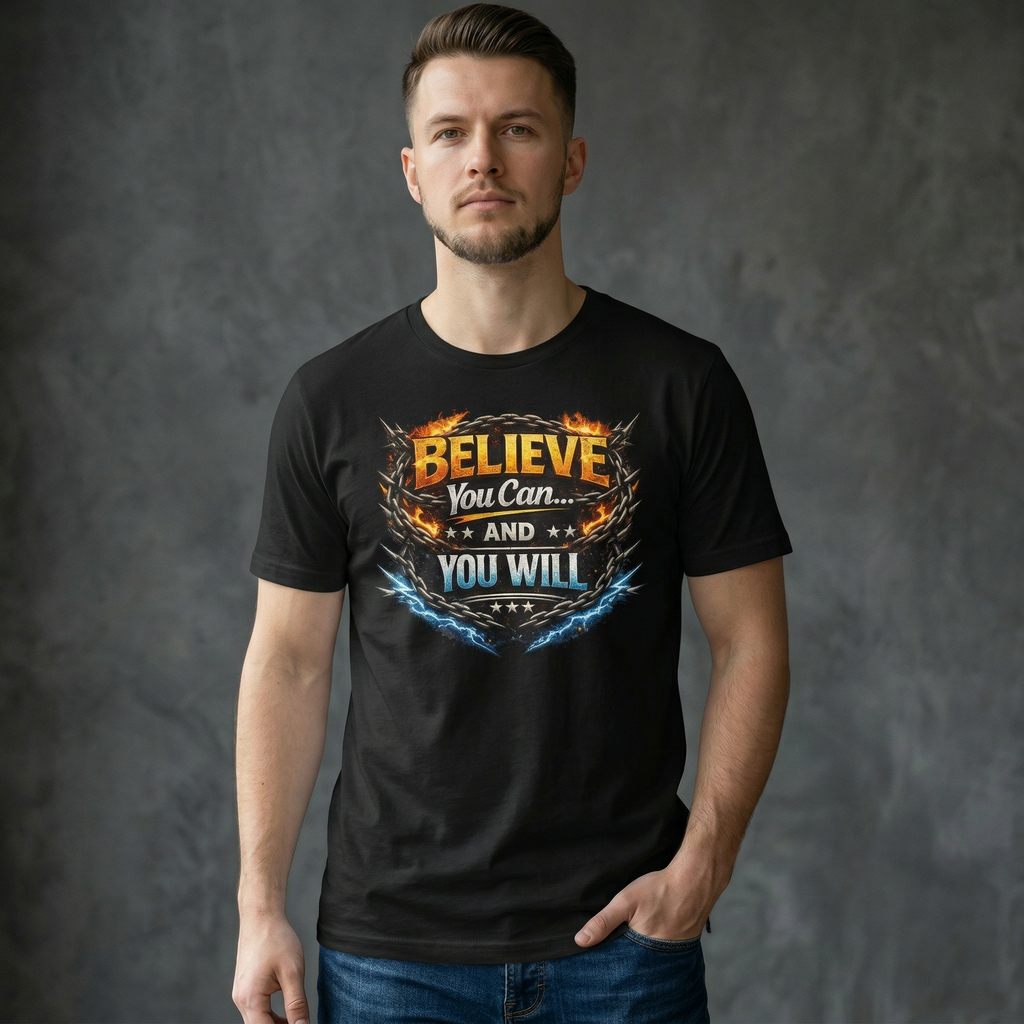 Believe You Can and You Will T‑Shirt — Motivational Graphic Tee