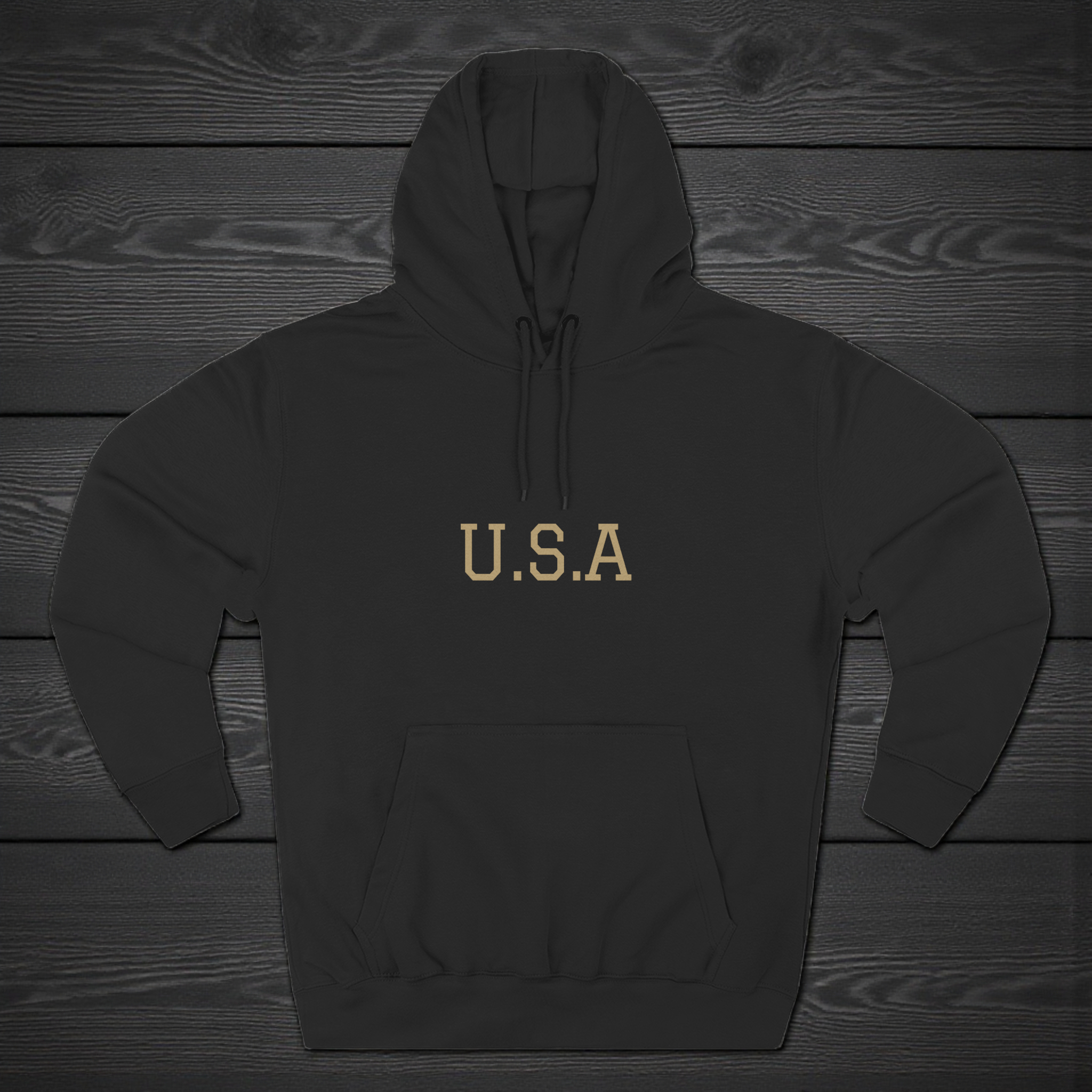 USA Eagle Hoodie — Patriotic Bald Eagle Graphic Fleece Pullover