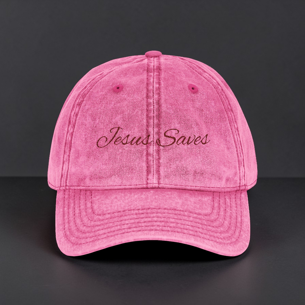 Jesus Saves Embroidered Vintage Cap