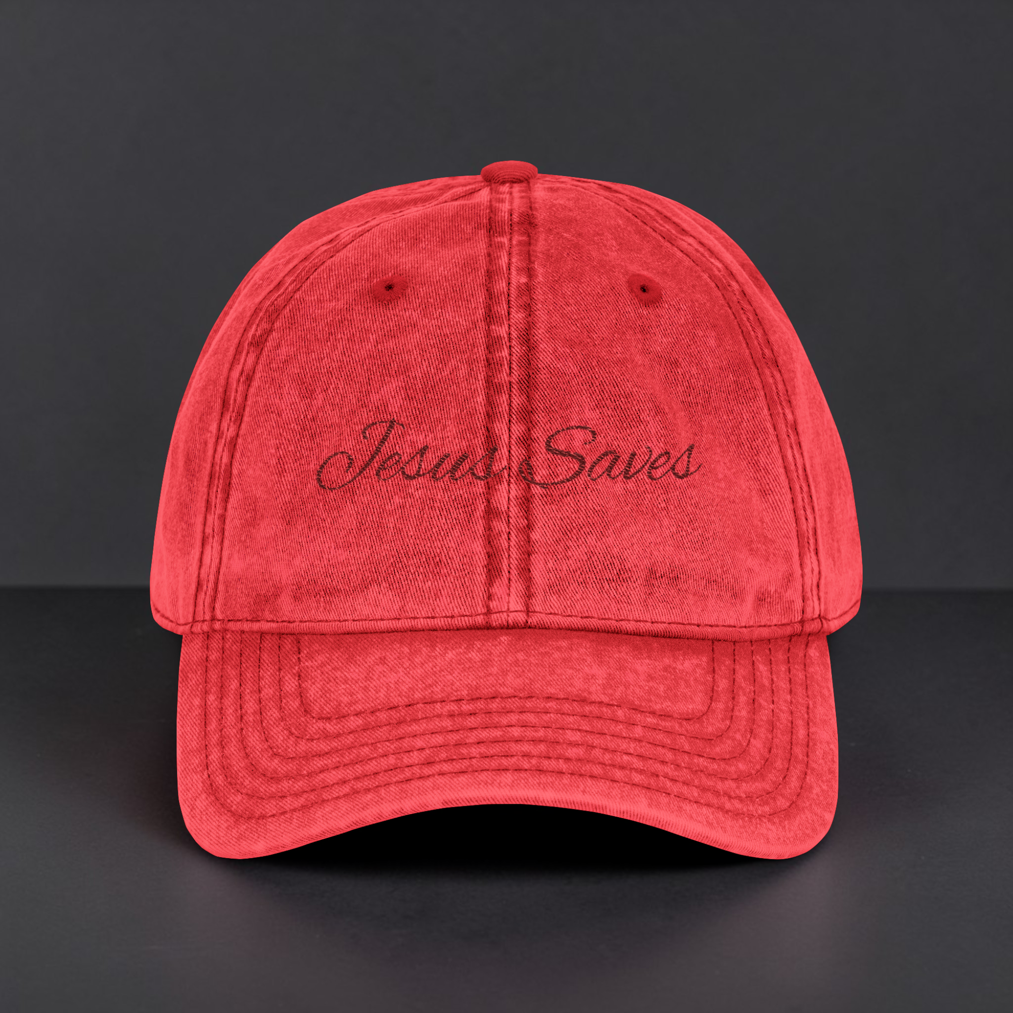 Jesus Saves Embroidered Vintage Cap