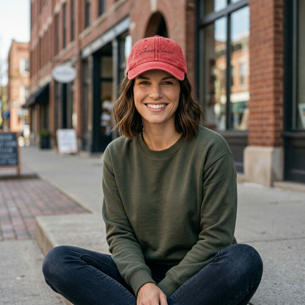 Jesus Saves Embroidered Vintage Cap