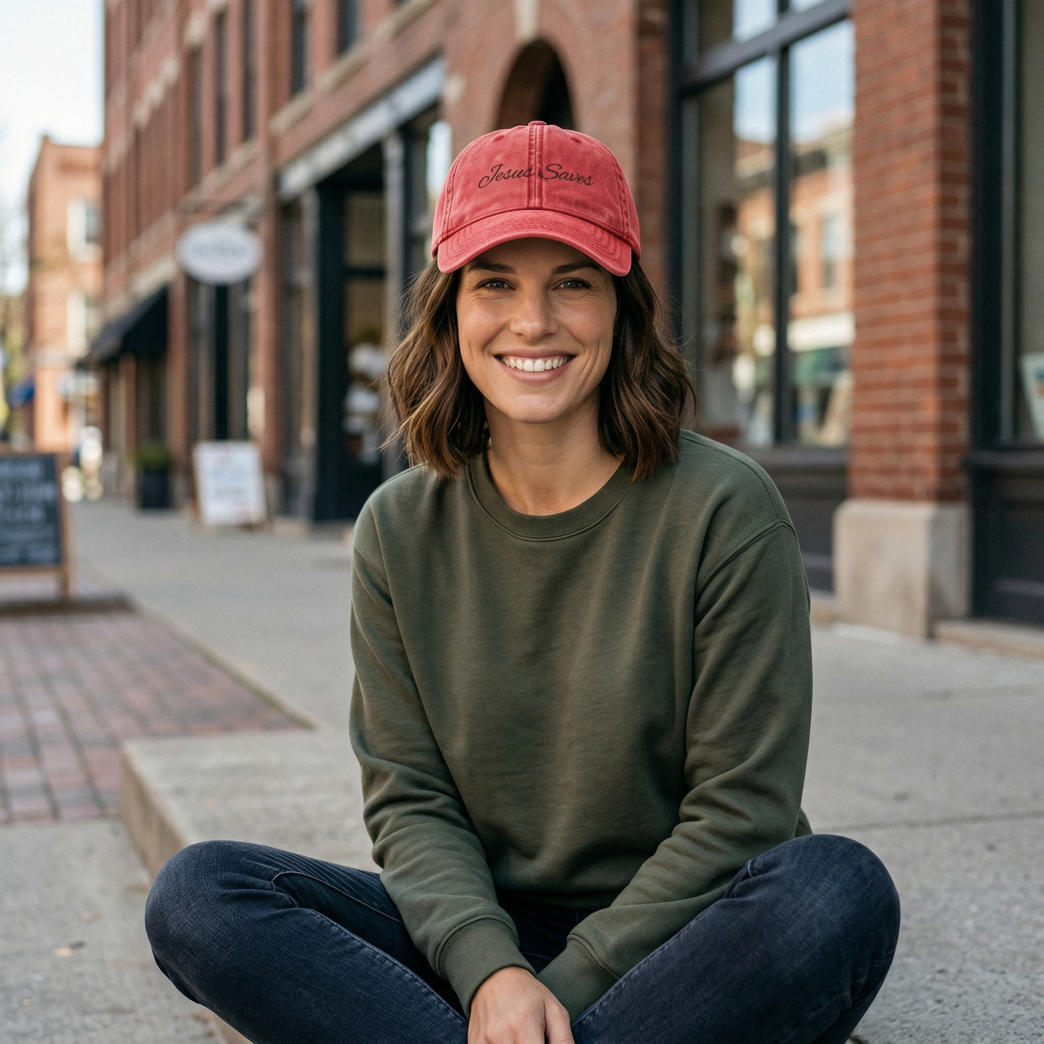 Jesus Saves Embroidered Vintage Cap