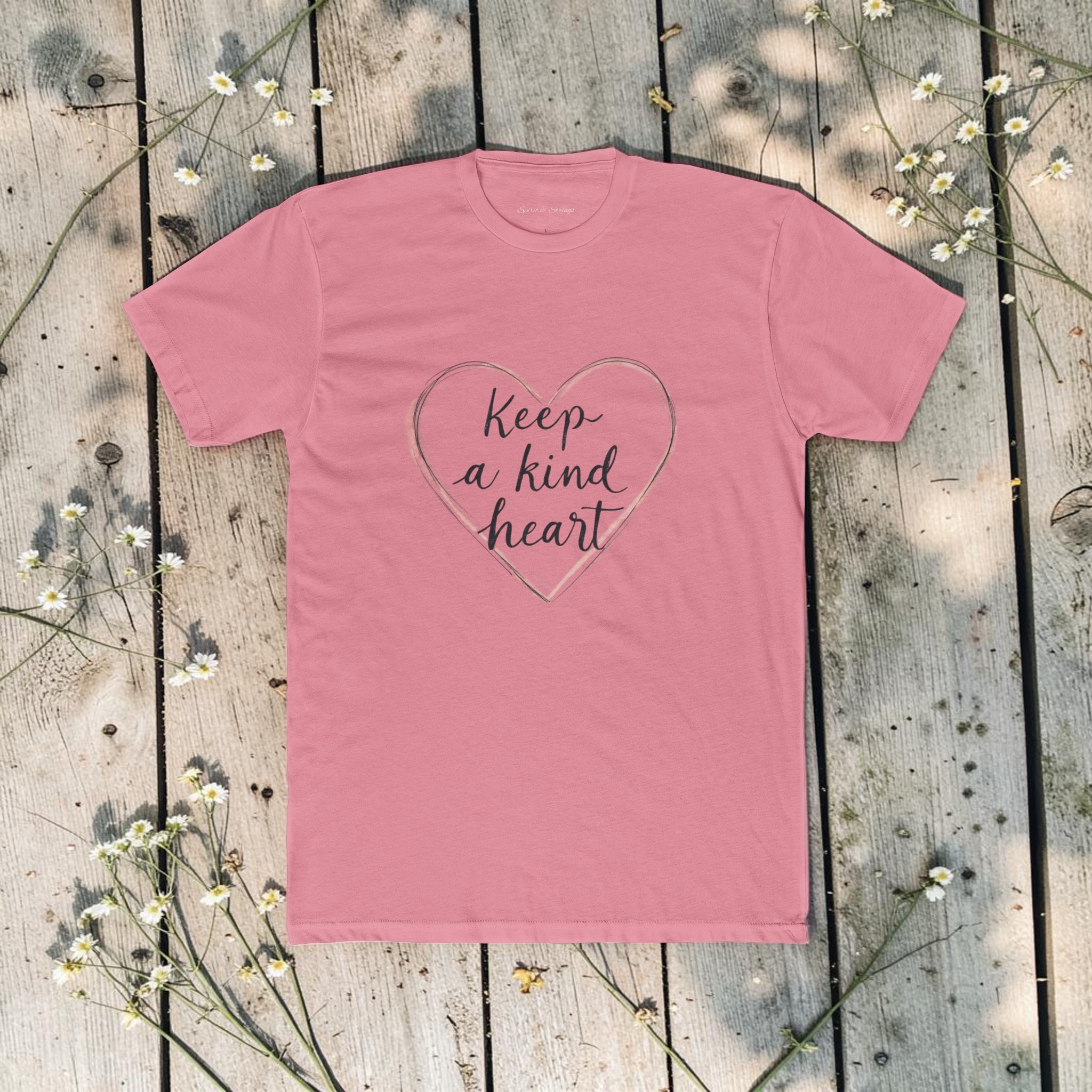 Keep A Kind Heart | Inspirational Cotton Crew T-Shirt