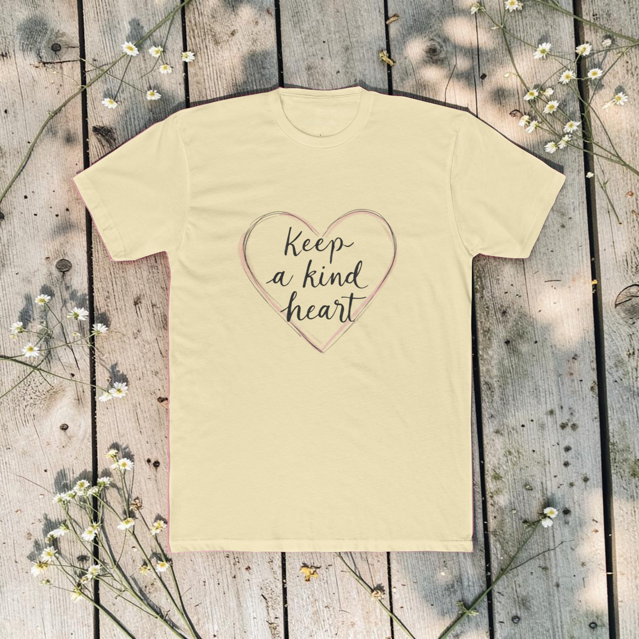 Keep A Kind Heart | Inspirational Cotton Crew T-Shirt