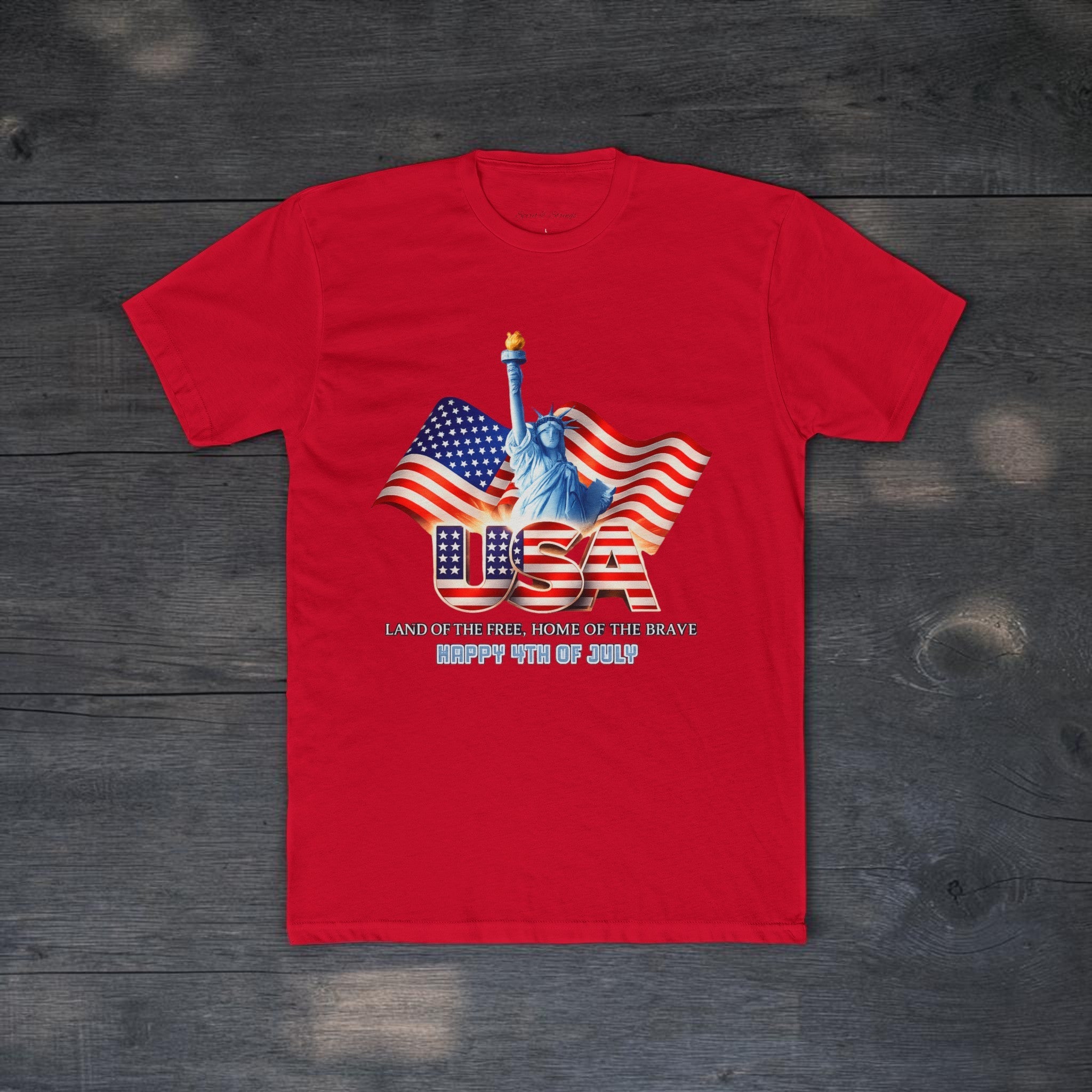 USA Statue of Liberty Flag T-Shirt | Fourth of July Patriotic Tee