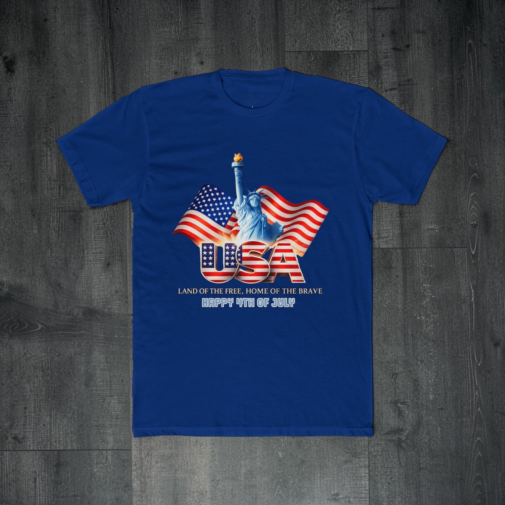 USA Statue of Liberty Flag T-Shirt | Fourth of July Patriotic Tee