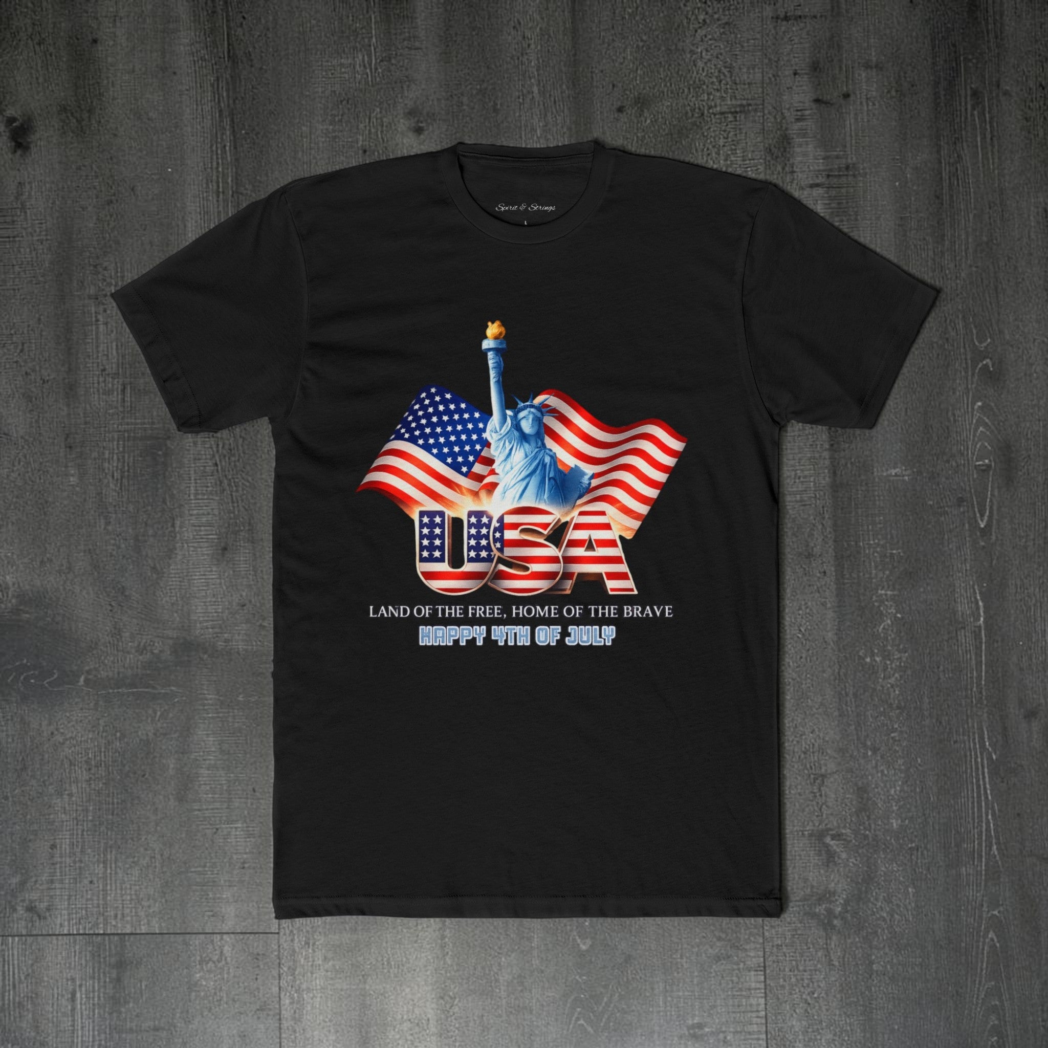 USA Statue of Liberty Flag T-Shirt | Fourth of July Patriotic Tee