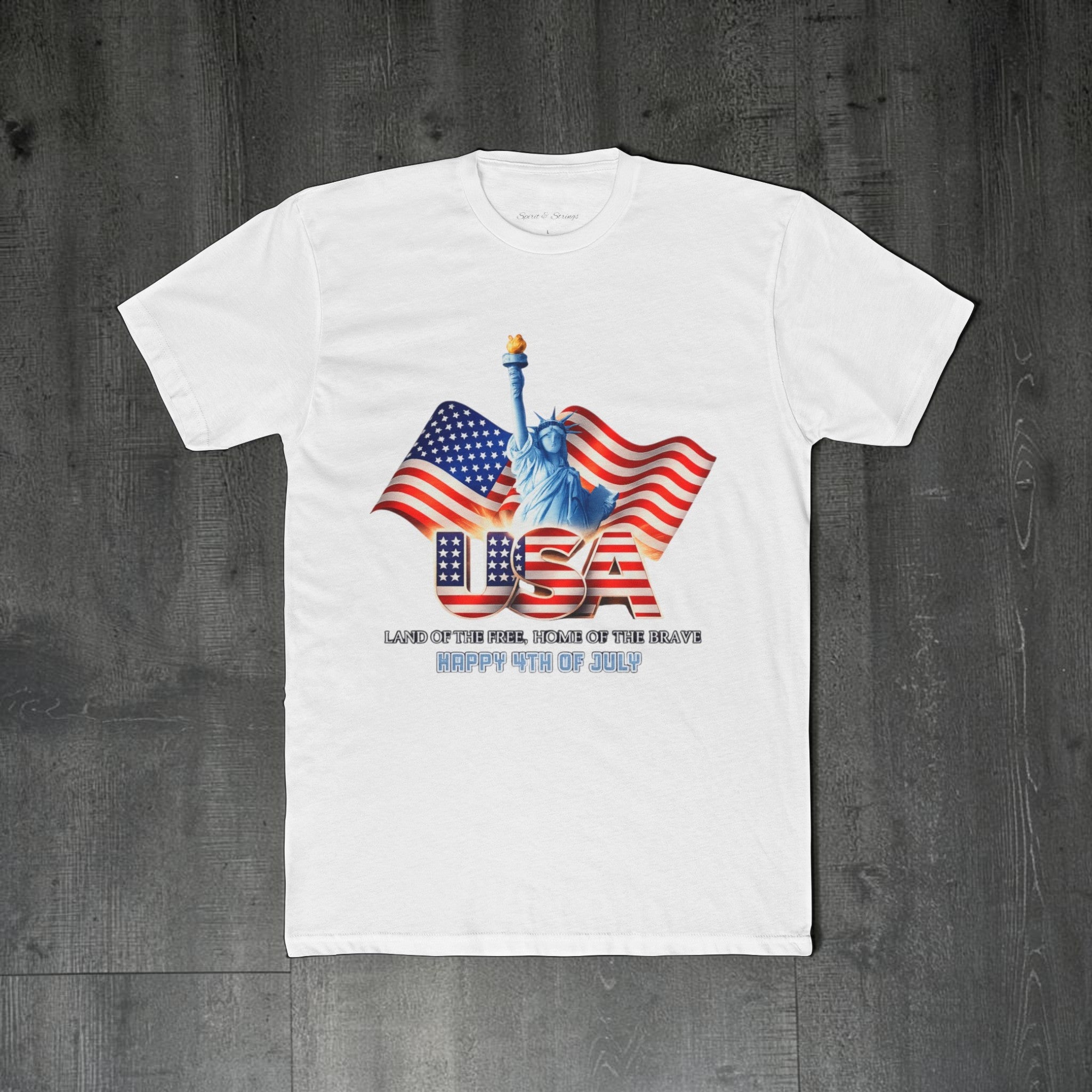 USA Statue of Liberty Flag T-Shirt | Fourth of July Patriotic Tee
