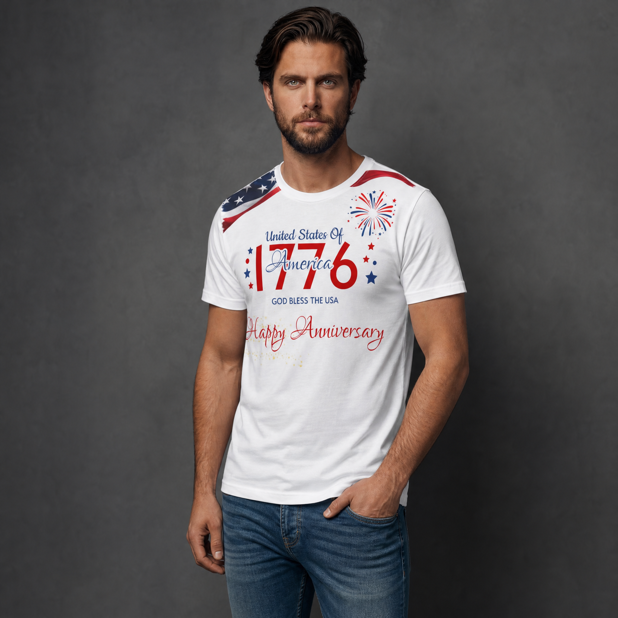 USA 1776 "Happy Anniversary" Tee