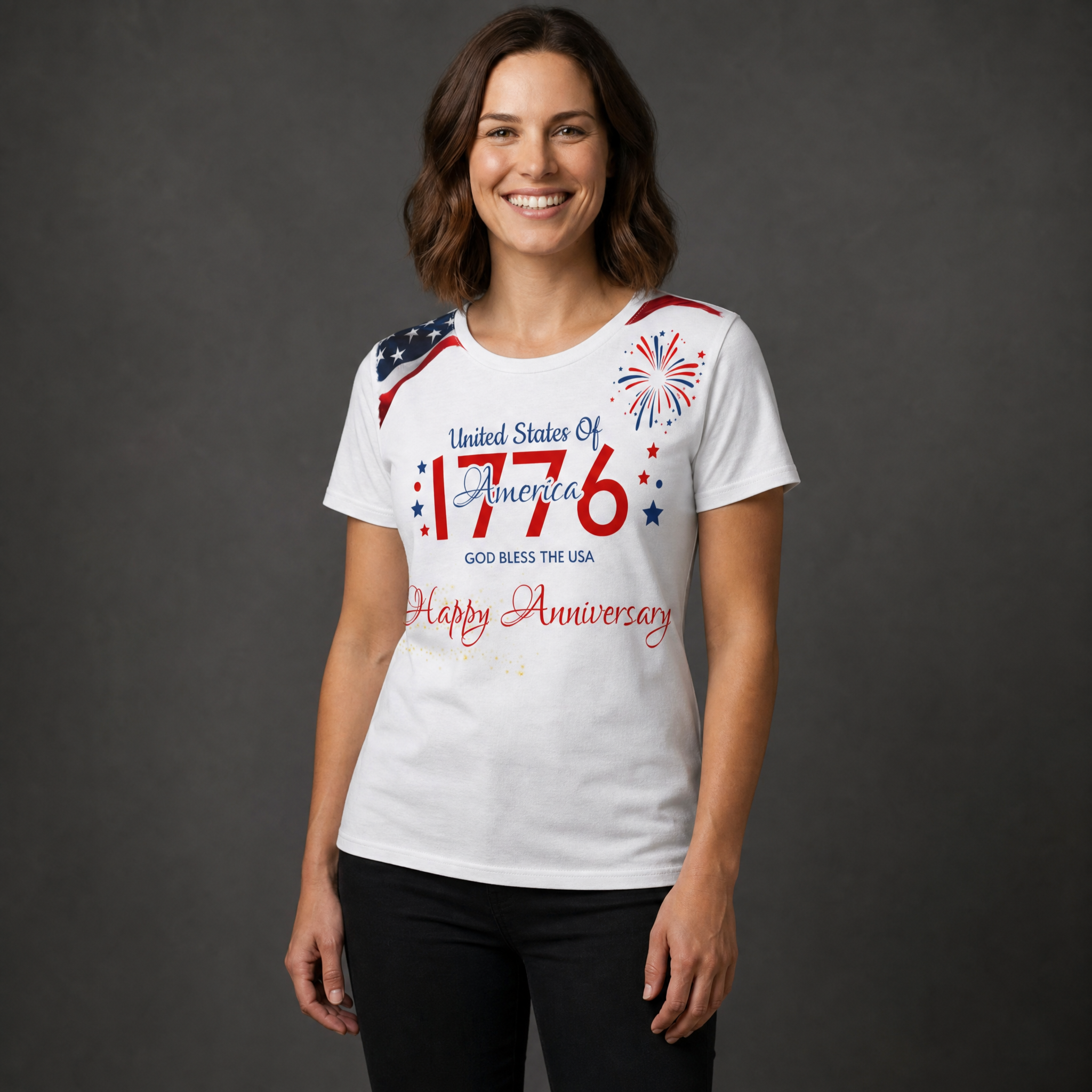 USA 1776 "Happy Anniversary" Tee