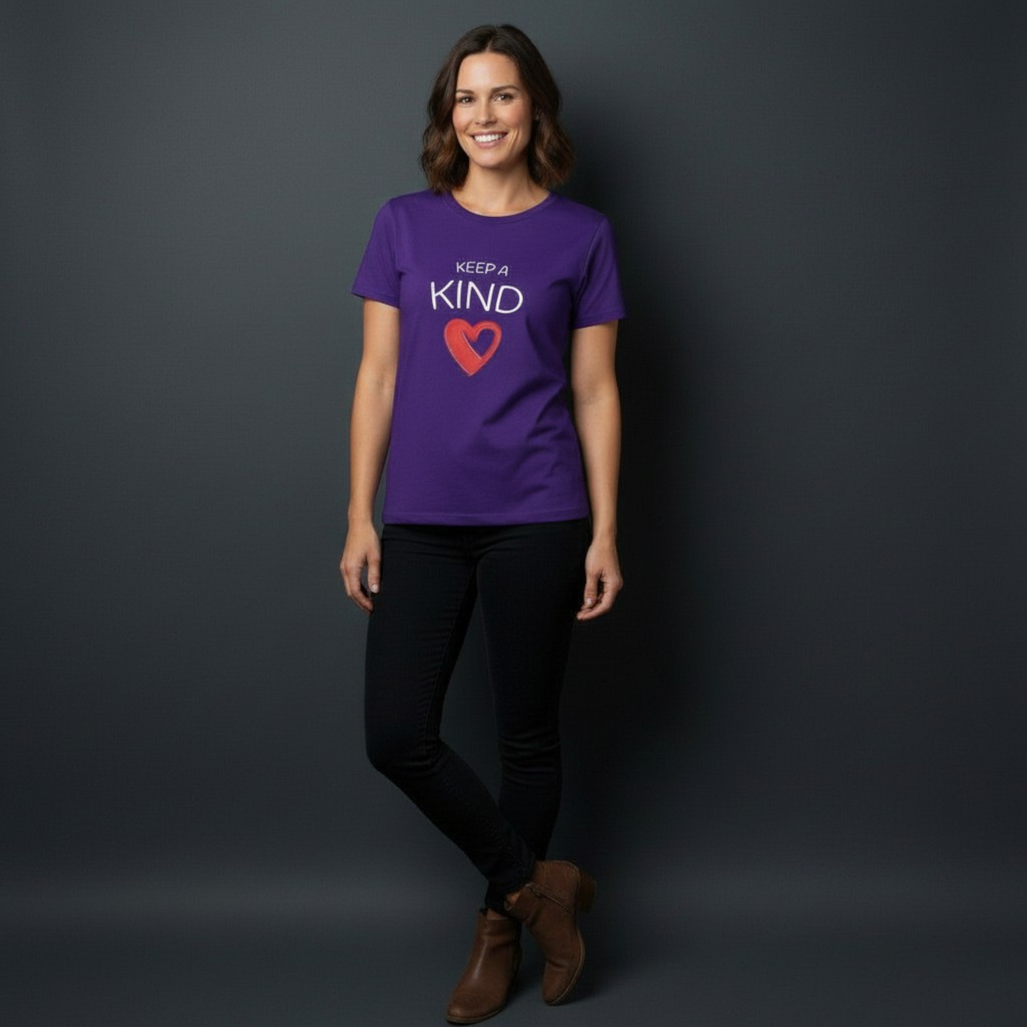 Keep A Kind red heart T-Shirt | Kindness Graphic Tee