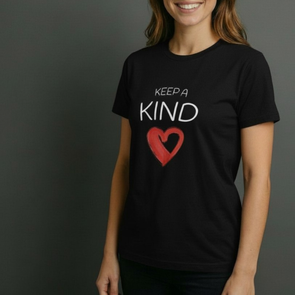 Keep A Kind red heart T-Shirt | Kindness Graphic Tee