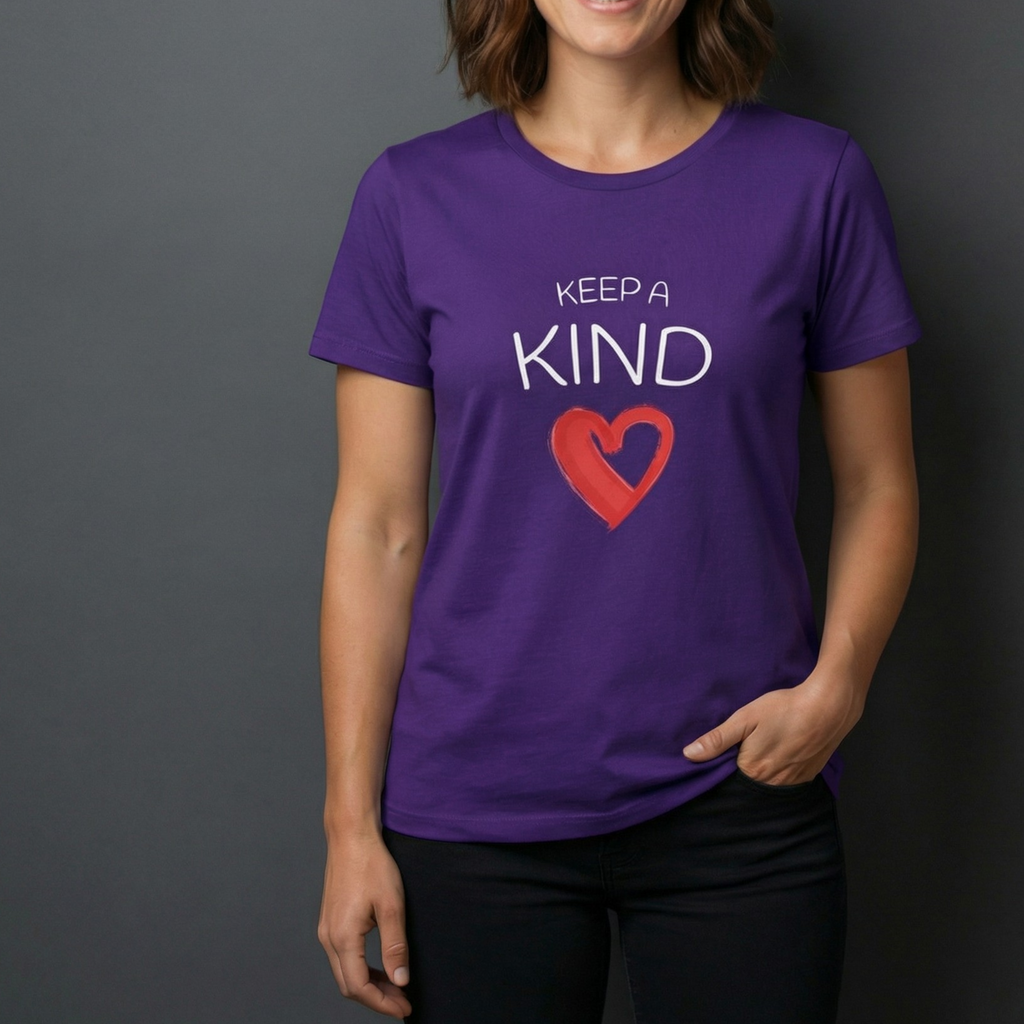 Keep A Kind red heart T-Shirt | Kindness Graphic Tee