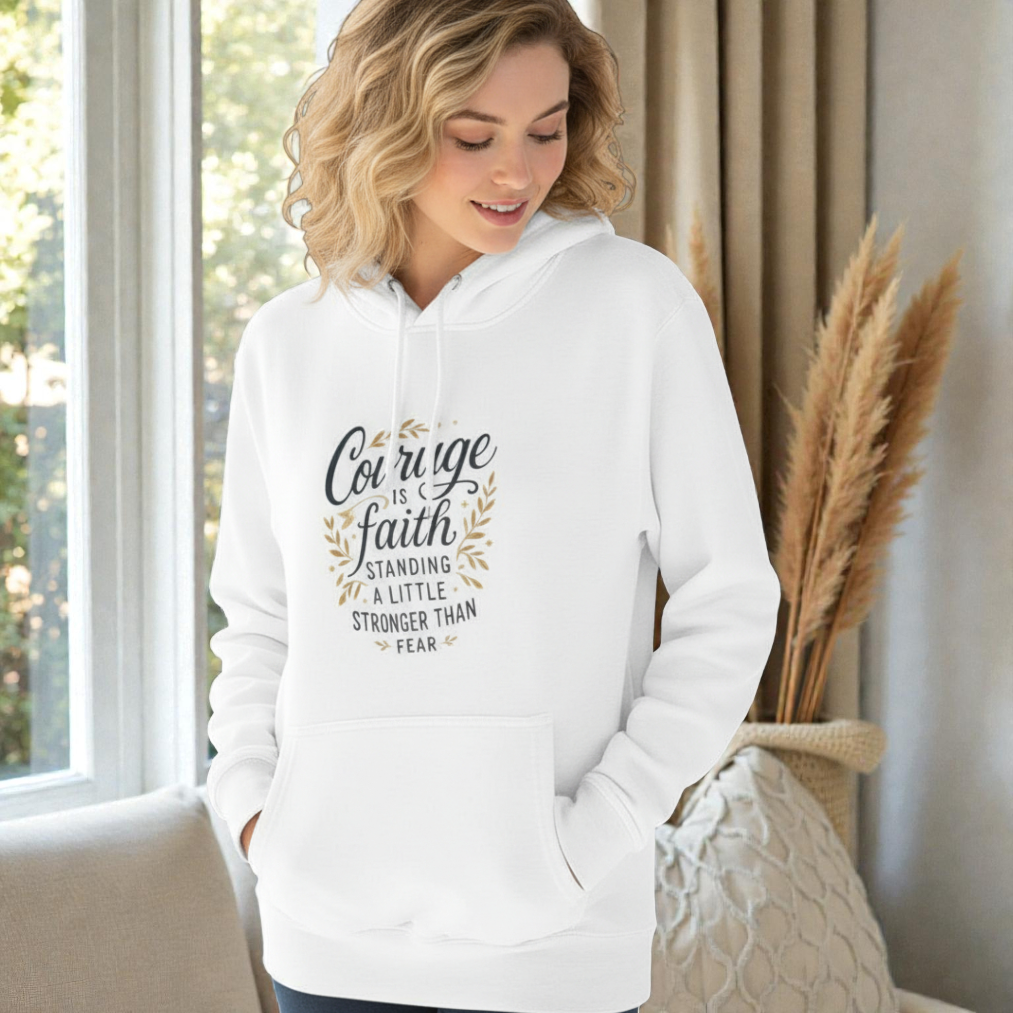 Courage is faith standing a little stronger than fear - Women's Hoodie