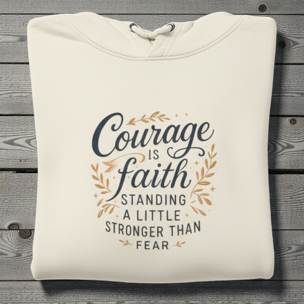 Courage is faith standing a little stronger than fear - Women's Hoodie