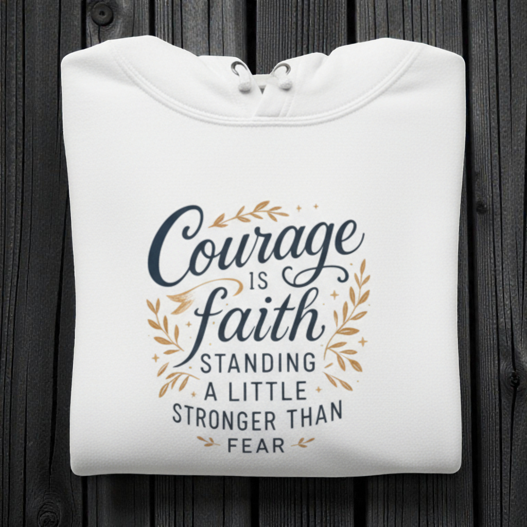 Courage is faith standing a little stronger than fear - Women's Hoodie