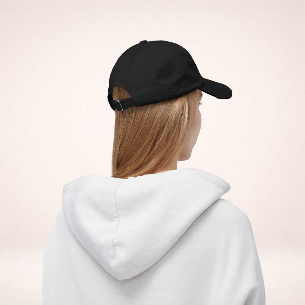 Don't Quit Distressed Cap — "Faith Over Fear, Keep Going" Inspirational Baseball Hat