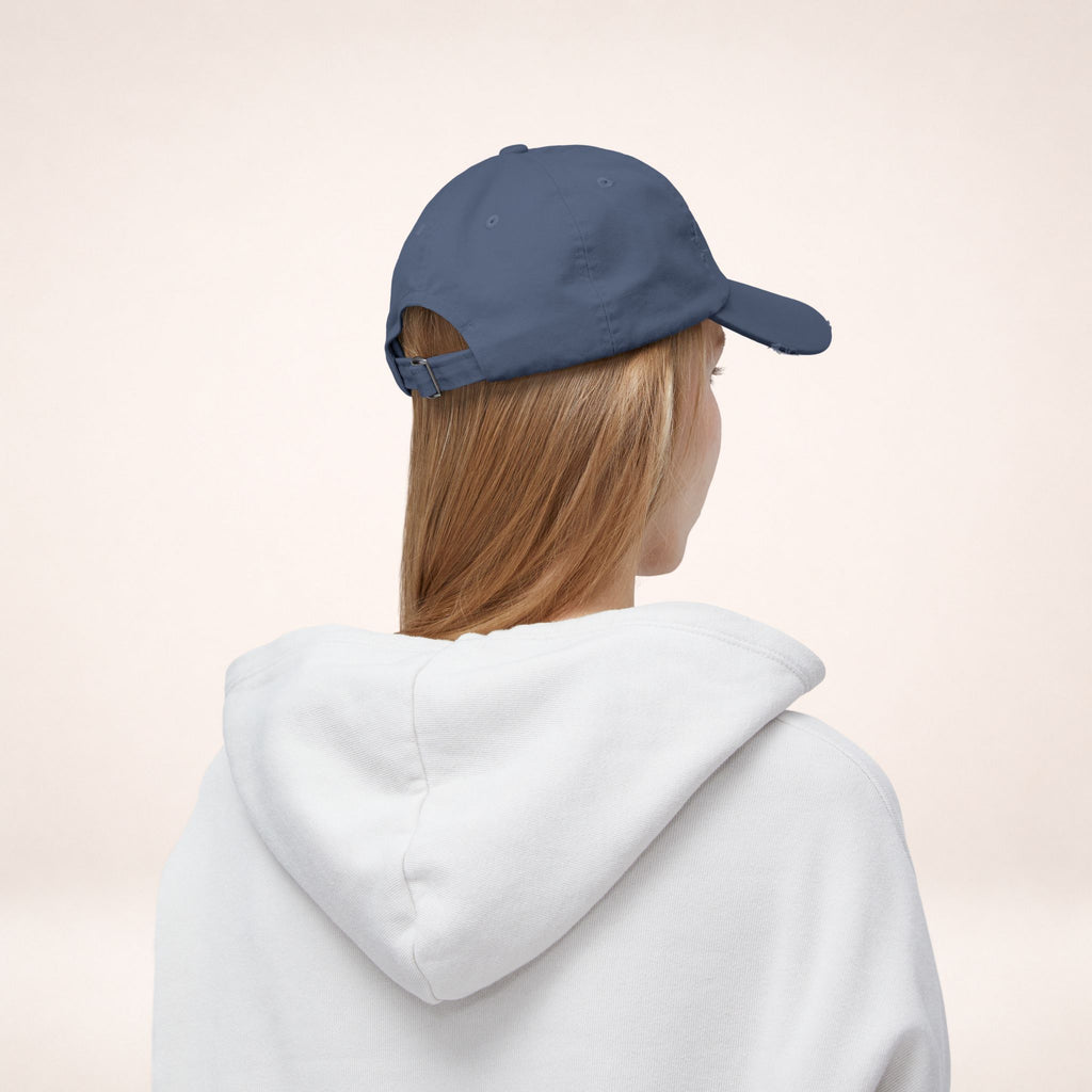 Don't Quit Distressed Cap — "Faith Over Fear, Keep Going" Inspirational Baseball Hat