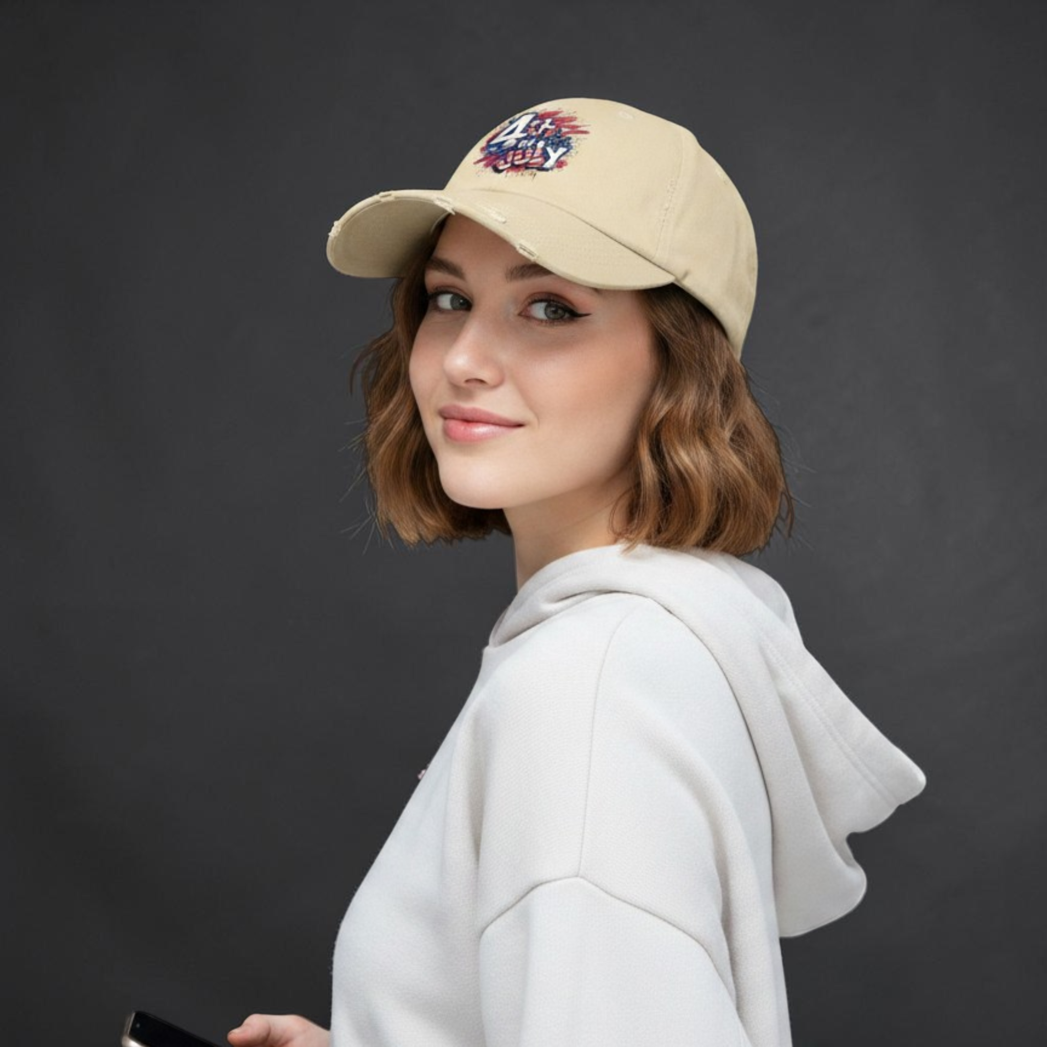 4th of July Unisex Distressed Cap