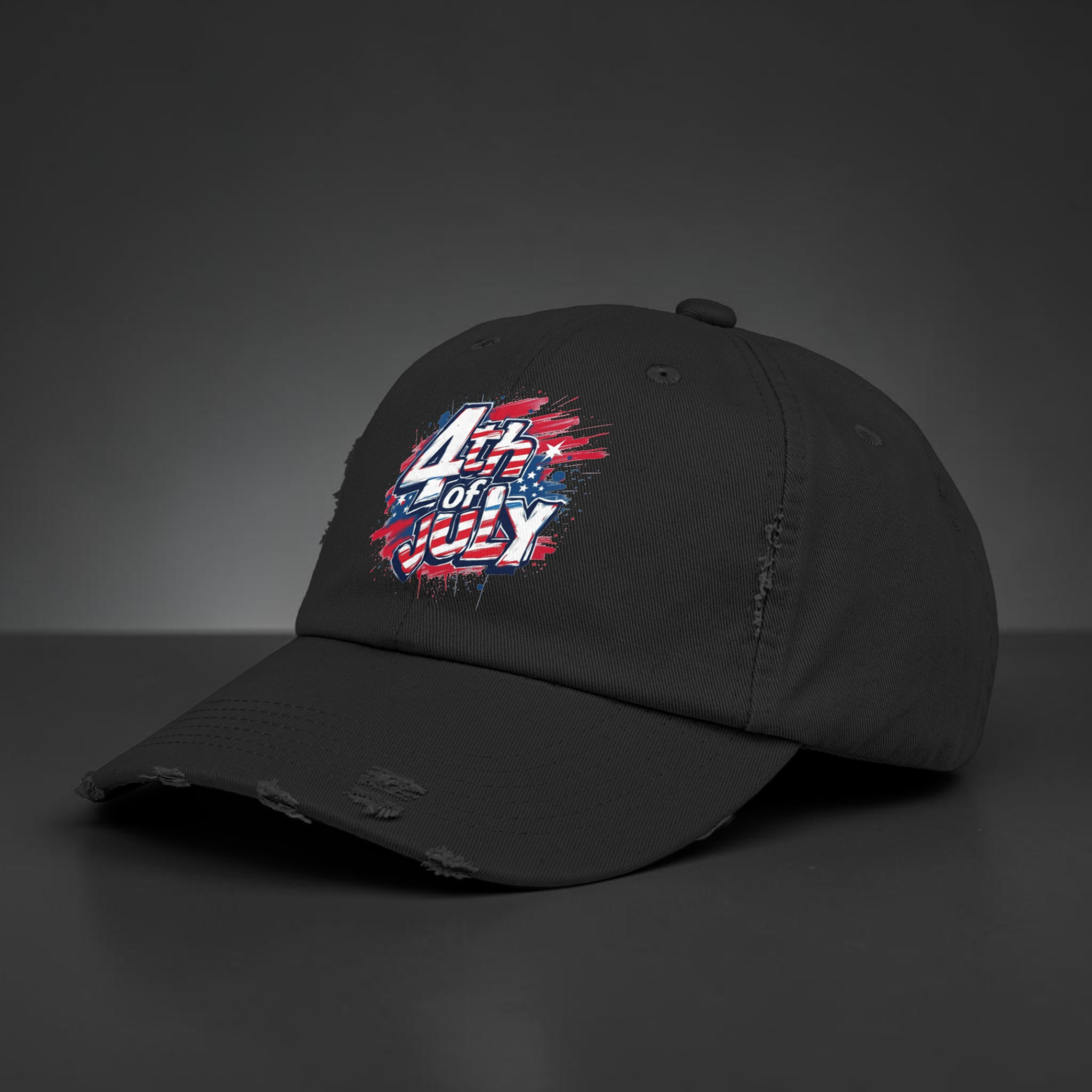 4th of July Unisex Distressed Cap