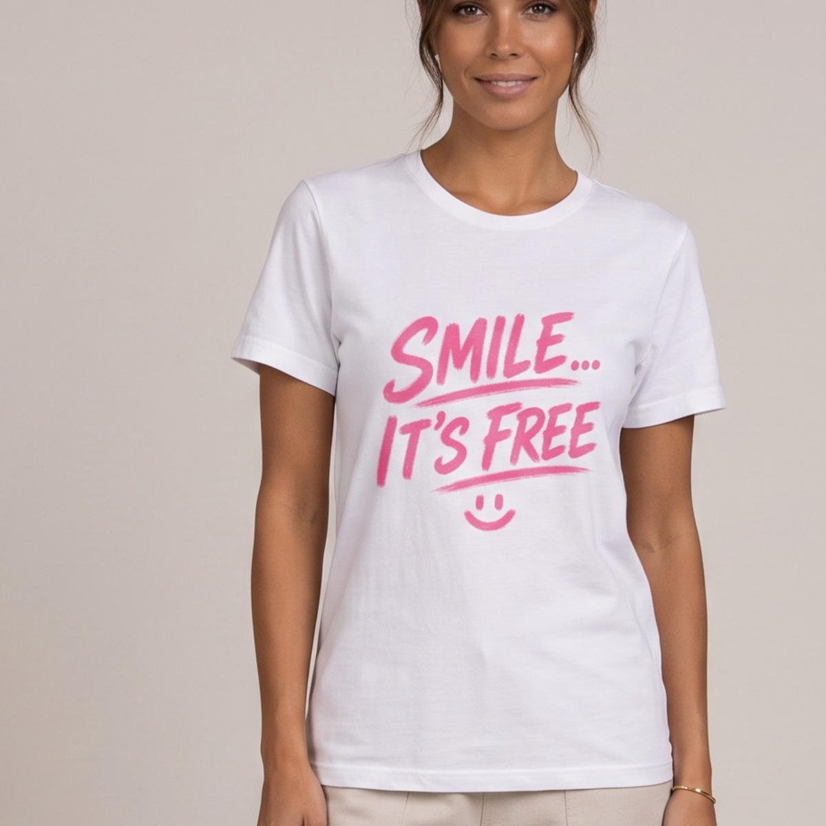Smile... It’s Free T‑Shirt | Positive Graphic Tee