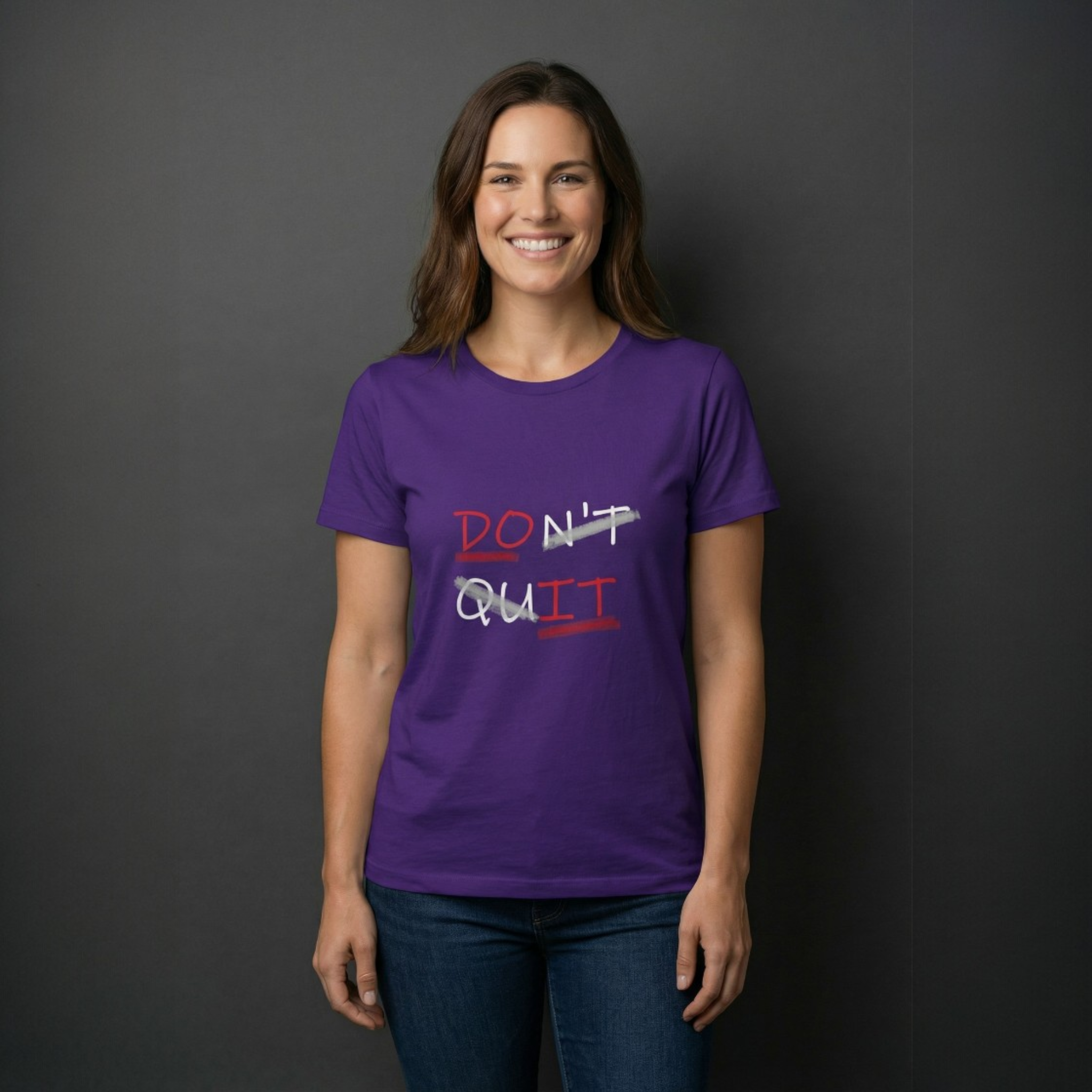 Don’t Quit Motivational Tee — 'DON'T / QUIT' Graphic T-Shirt