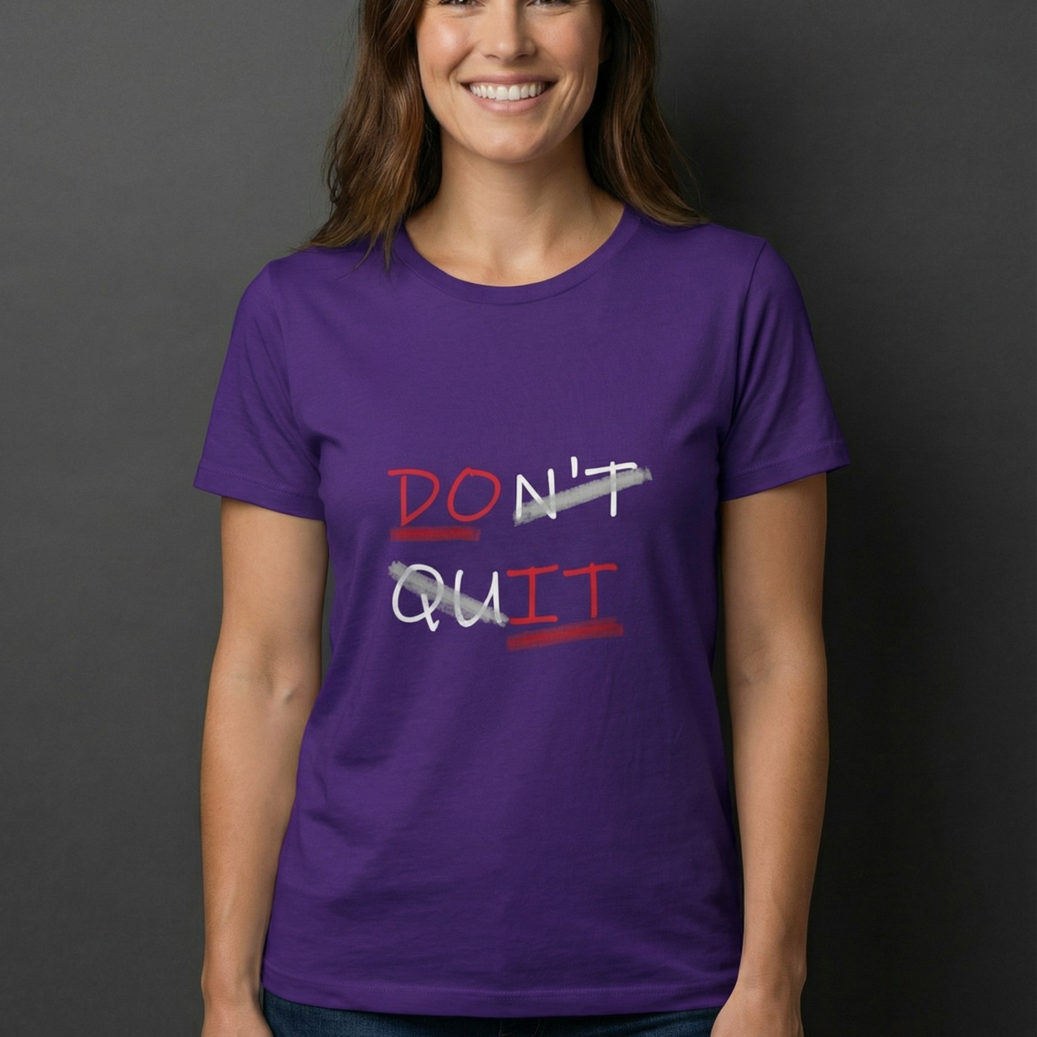 Don’t Quit Motivational Tee — 'DON'T / QUIT' Graphic T-Shirt