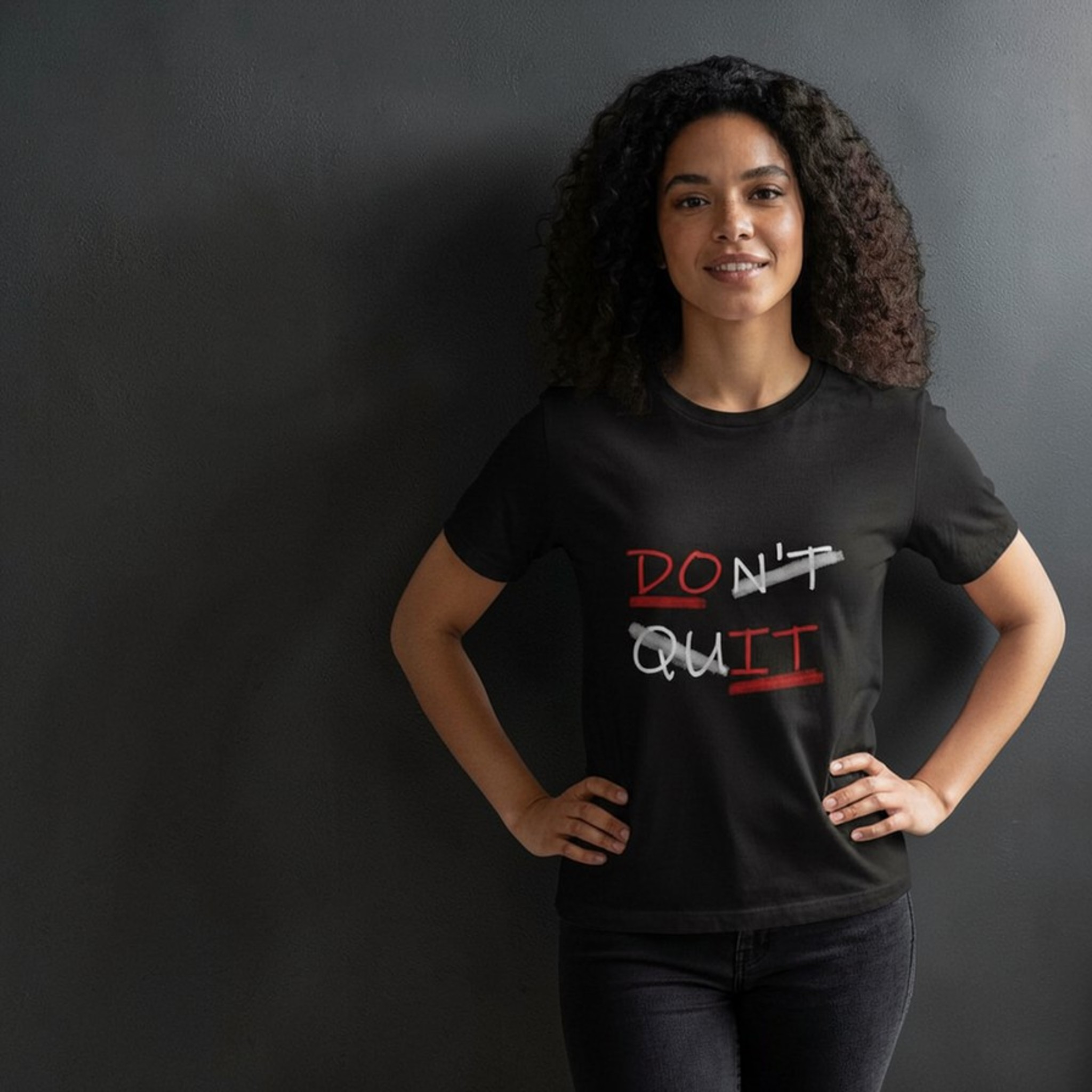 Don’t Quit Motivational Tee — 'DON'T / QUIT' Graphic T-Shirt