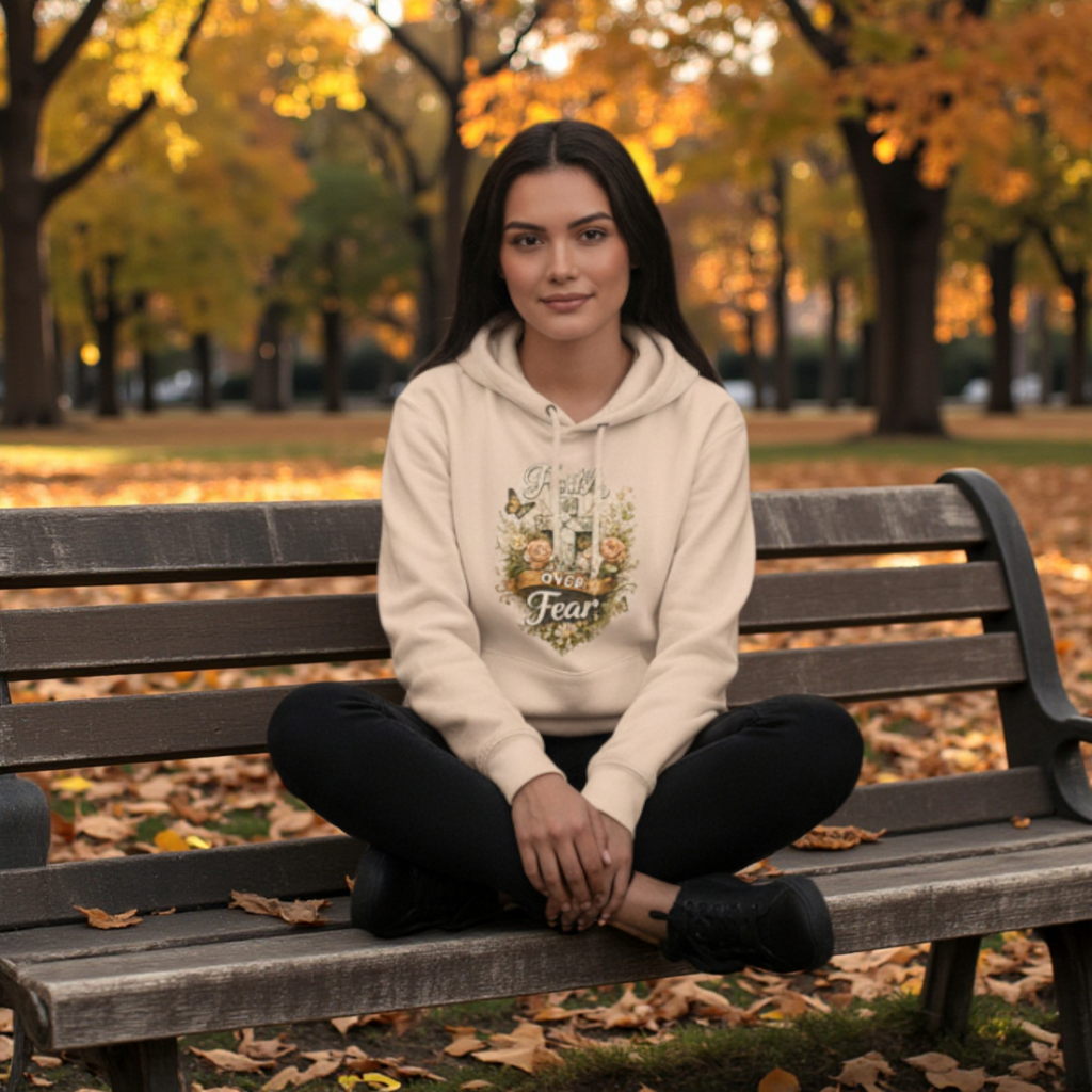 Inspirational Floral "Fear Not" Hoodie — Christian Comfort Pullover