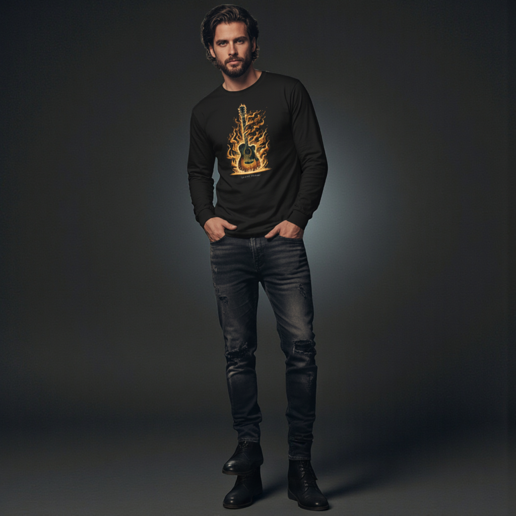 Flaming Guitar Sweater