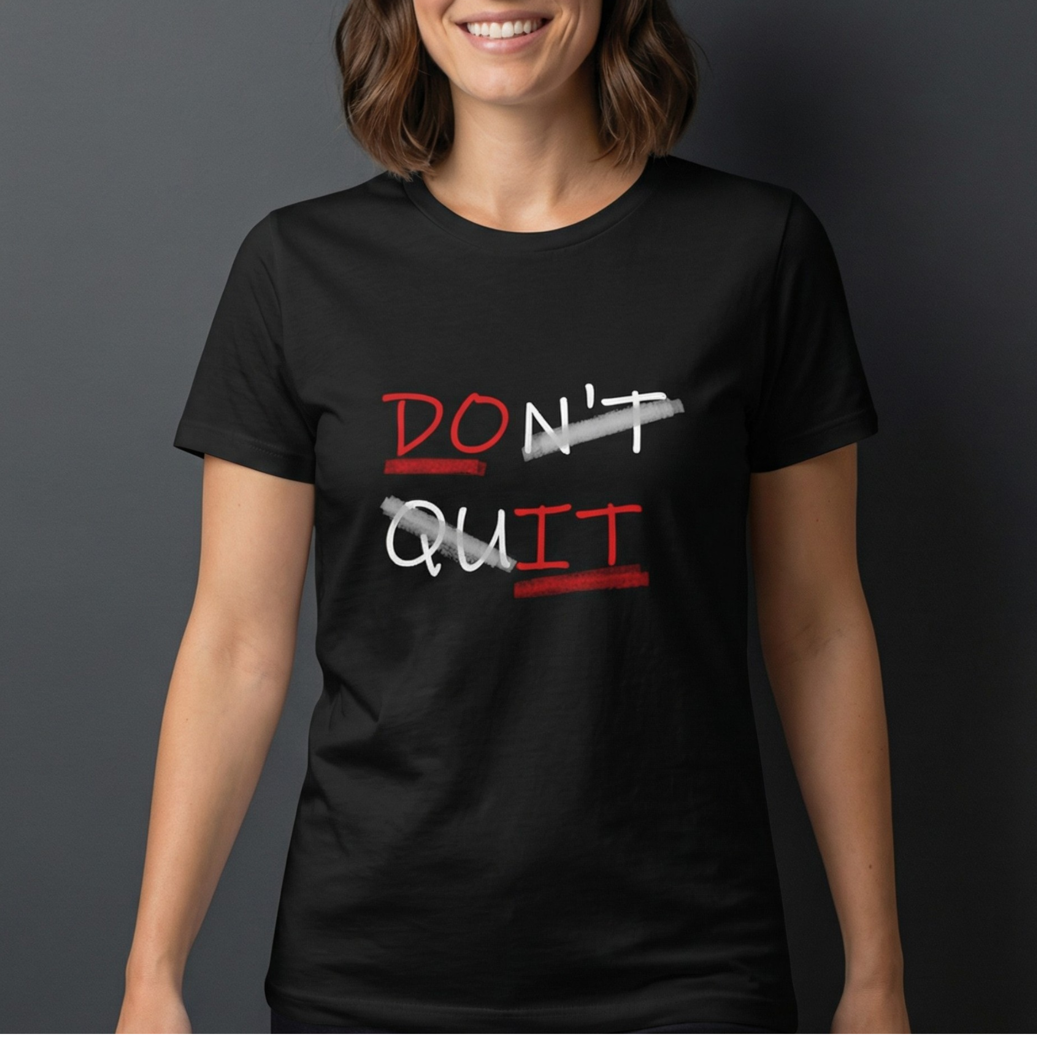 Don’t Quit Motivational Tee — 'DON'T / QUIT' Graphic T-Shirt