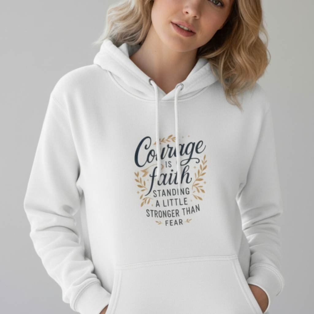 Courage is faith standing a little stronger than fear - Women's Hoodie