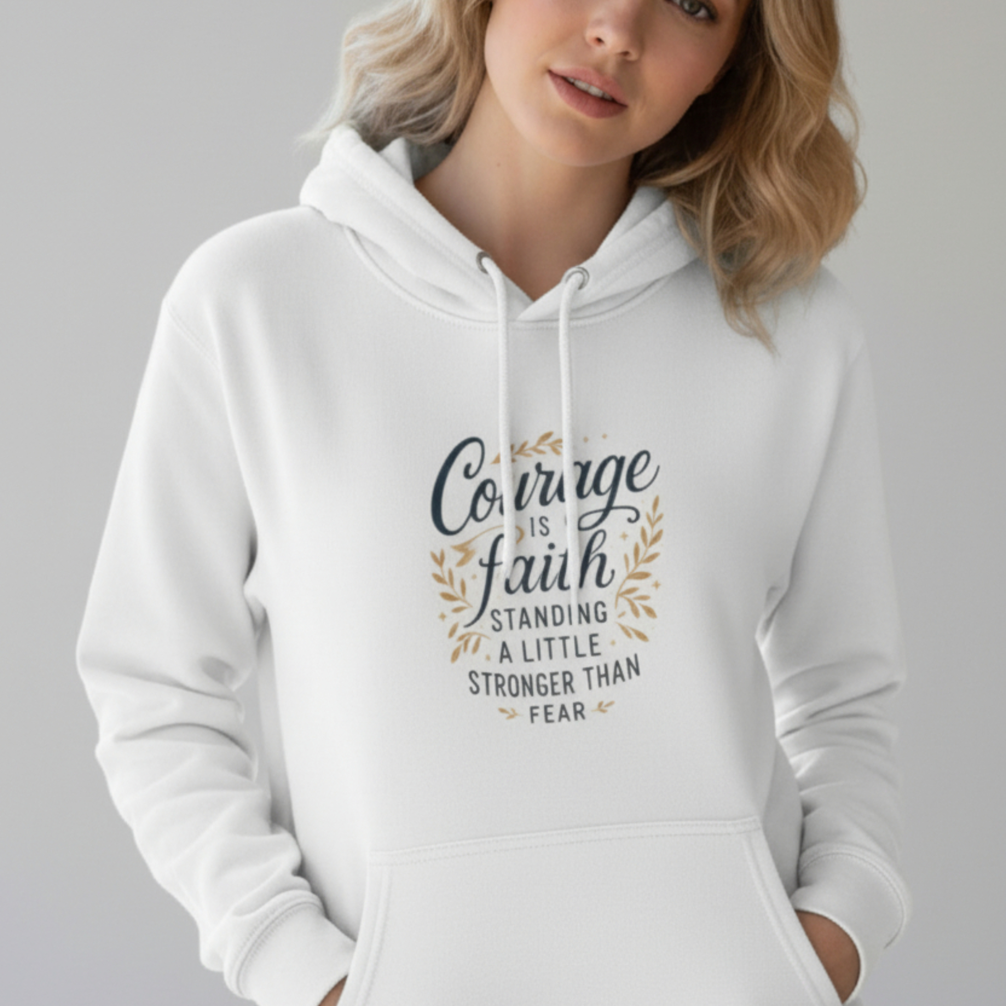 Courage is faith standing a little stronger than fear - Women's Hoodie