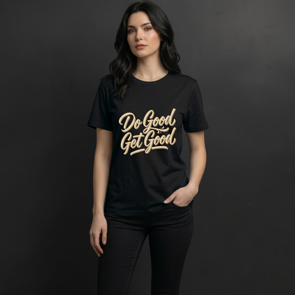 Do Good Get Good Tee | Inspirational Cotton Crew T-Shirt