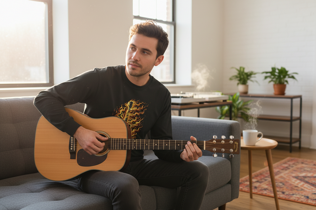 Flaming Guitar Sweater