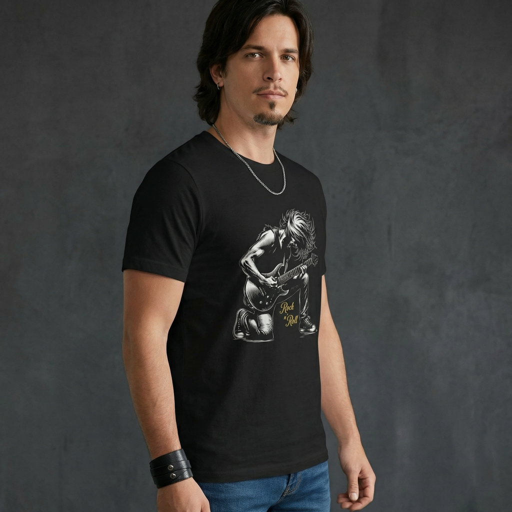 Rock Guitarist Graphic Tee —  Premium Crew